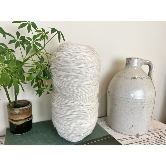 Vintage Large Wool Spool /Off White Country / Farmhouse Decor & Function 12”x5” - Picture 4 of 6